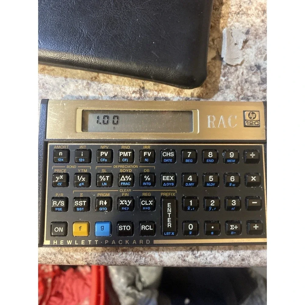 Vintage Hewlett Packard HP 12C Financial Calculator w/ Case Tested New Batteries